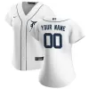 Women Detroit Tigers Home White Custom MLB Jersey - uafactory