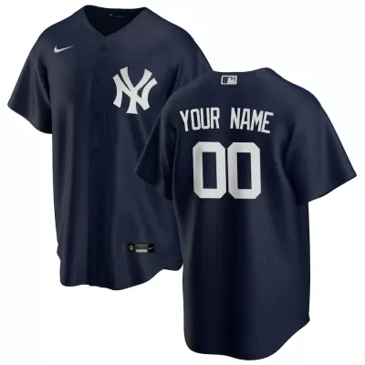 Men New York Yankees Navy Alternate Custom MLB Jersey - uafactory