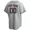 Men Houston Astros Gray Custom MLB Jersey - uafactory