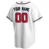 Men Atlanta Braves Home White Custom MLB Jersey - uafactory