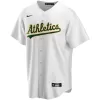 Men Oakland Athletics Home White Custom MLB Jersey - uafactory