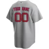 Men Boston Red Sox Gray Custom MLB Jersey - uafactory