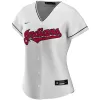 Women Cleveland Indians Home White Custom MLB Jersey - uafactory