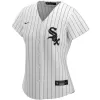 Women Chicago White Sox Home White Black Custom MLB Jersey - uafactory