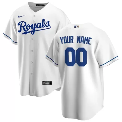 Men Kansas City Royals Home White Custom MLB Jersey - uafactory