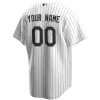 Men Chicago White Sox Home White Black Custom MLB Jersey - uafactory