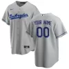 Men Los Angeles Dodgers Gray Custom MLB Jersey - uafactory