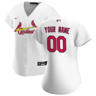 Women St. Louis Cardinals Home White Custom MLB Jersey - uafactory