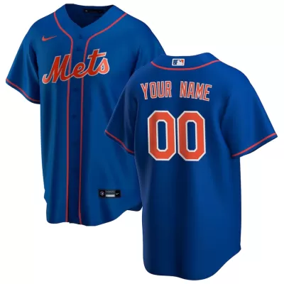 Men New York Mets Royal Alternate Custom MLB Jersey - uafactory