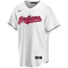 Men Cleveland Indians Home White Custom MLB Jersey - uafactory