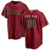 Men Arizona Diamondbacks Red Alternate Custom MLB Jersey - uafactory