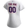 Women New York Mets Home White&Royal Custom MLB Jersey - uafactory