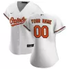 Women Baltimore Orioles Home White Custom MLB Jersey - uafactory