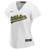 Women Oakland Athletics Home White Custom MLB Jersey - uafactory