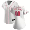 Women Cincinnati Reds Home White Custom MLB Jersey - uafactory