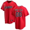 Men Cleveland Indians Red Alternate Custom MLB Jersey - uafactory