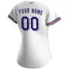 Women Texas Rangers Home White Custom MLB Jersey - uafactory