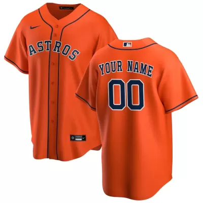 Men Houston Astros Orange Alternate Custom MLB Jersey - uafactory