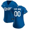 Women Los Angeles Dodgers Royal Alternate Custom MLB Jersey - uafactory