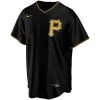 Men Pittsburgh Pirates Black Alternate Custom MLB Jersey - uafactory