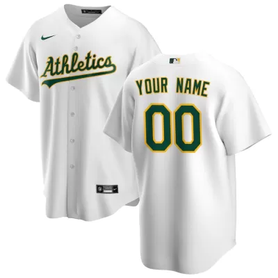 Men Oakland Athletics Home White Custom MLB Jersey - uafactory