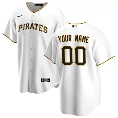 Men Pittsburgh Pirates Home White Custom MLB Jersey - uafactory