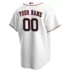 Men Houston Astros Home White Custom MLB Jersey - uafactory