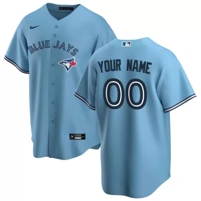 Men Toronto Blue Jays Light Blue Alternate Custom MLB Jersey - uafactory