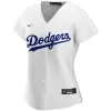 Women Los Angeles Dodgers Home White Custom MLB Jersey - uafactory