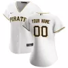 Women Pittsburgh Pirates Home White Custom MLB Jersey - uafactory