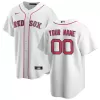 Men Boston Red Sox Home White Custom MLB Jersey - uafactory