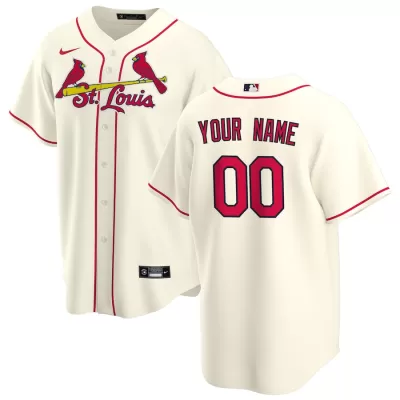 Men St. Louis Cardinals Cream Alternate Custom MLB Jersey - uafactory