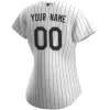 Women Chicago White Sox Home White Black Custom MLB Jersey - uafactory