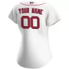 Women Boston Red Sox Home White Custom MLB Jersey - uafactory