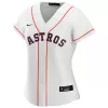 Women Houston Astros Home White Custom MLB Jersey - uafactory