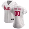 Women Philadelphia Phillies Home White Custom MLB Jersey - uafactory