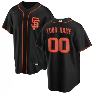 Men San Francisco Giants Black Alternate Custom MLB Jersey - uafactory