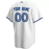 Men Toronto Blue Jays Home White Custom MLB Jersey - uafactory