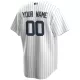 Men New York Yankees Home White Custom MLB Jersey - uafactory