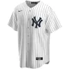 Men New York Yankees Home White Custom MLB Jersey - uafactory