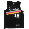 San Antonio Spurs Aldridge #12 2021 Swingman Jersey Black for men - City Edition - uafactory