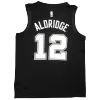 San Antonio Spurs Aldridge #12 2021 Swingman Jersey Black for men - City Edition - uafactory