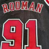 Men's Chicago Bulls Rodman #91 Black Retro Jersey 1997/98 - uafactory