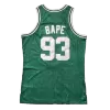 Men's Boston Celtics BAPE #93 Green Retro Jersey - uafactory