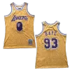 Men's Los Angeles Lakers BAPE #93 Yellow Retro Jersey - uafactory