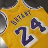 Men's Los Angeles Lakers Bryant #24 Yellow Retro Jersey 2007/08 - uafactory