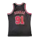 Men's Chicago Bulls Rodman #91 Black Retro Jersey 1997/98 - uafactory