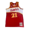 Men's Atlanta Hawks Wilkins #21 Red Retro Jersey 1986/87 - uafactory