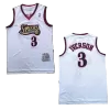 Men's Philadelphia 76ers Iverson #3 White Retro Jersey 1997/98 - uafactory