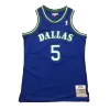 Men's Dallas Mavericks Kidd #5 Blue Retro Jersey 1994/95 - uafactory